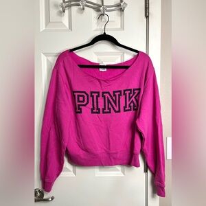 Victoria's Secret PINK Everyday Lounge Off-Shoulder Crewneck and Joggers Set